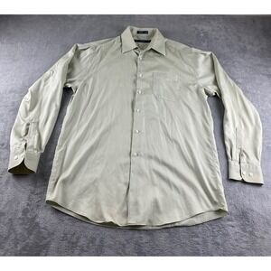 Perry Ellis Portfolio Mens L. Wrinkle Free 100% Cotton Striped Button Down Shirt